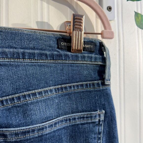 Citizens of Humanity Jeans Rocket Crop High Rise Skinny Raw Hem Stretch Size 28 - Picture 11 of 12